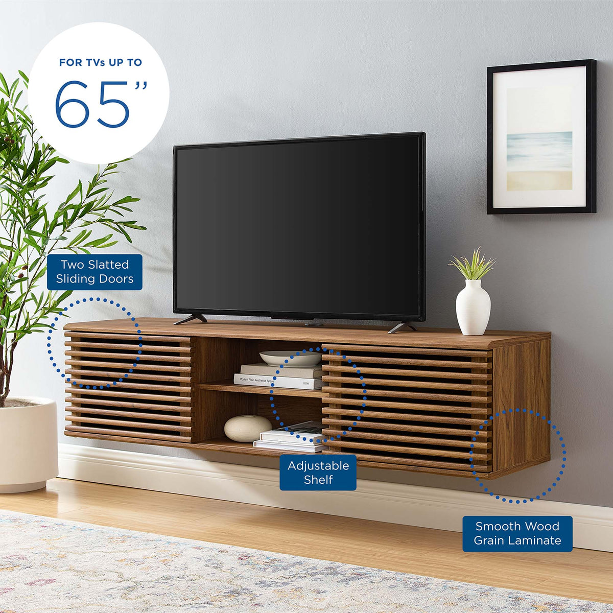 Render Wall-Mount Media Console TV Stand by Modway, photo 13 of 14