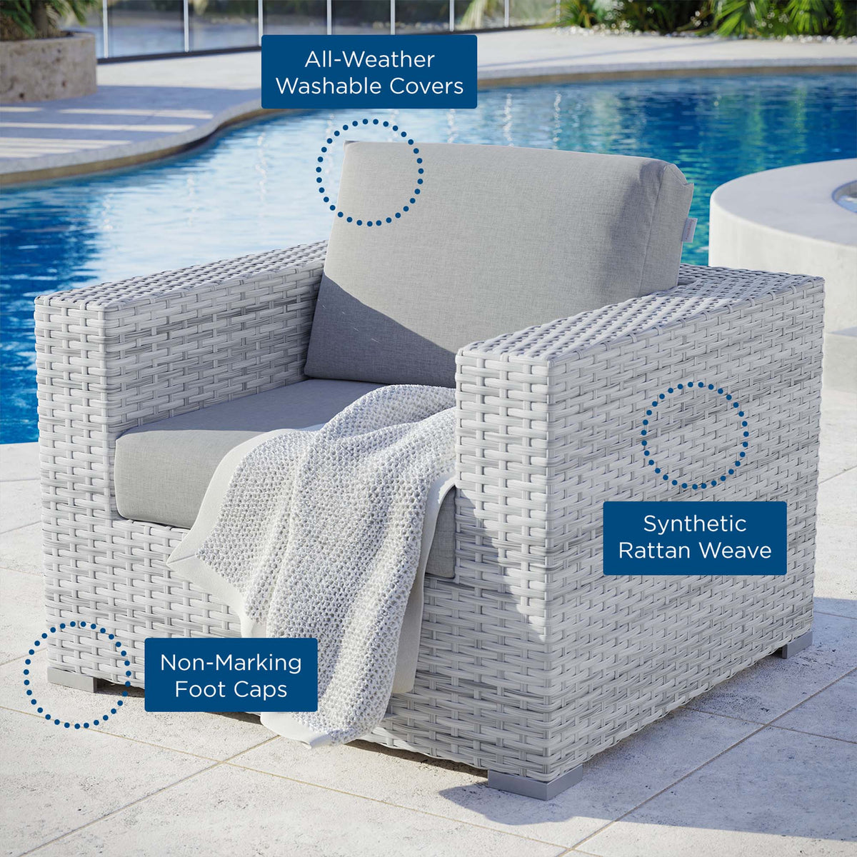 Convene Outdoor Patio Armchair by Modway, photo 20 of 41
