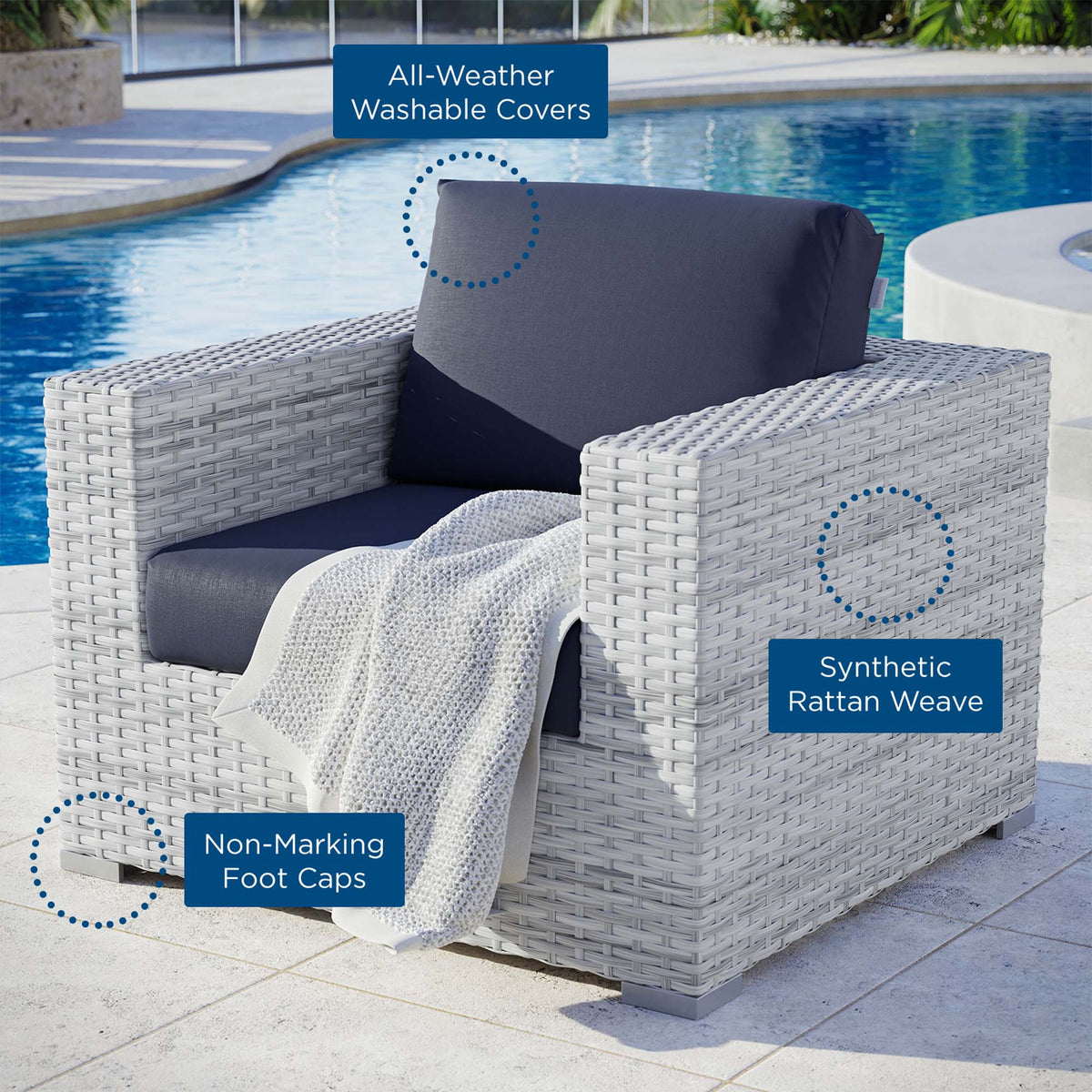 Convene Outdoor Patio Armchair by Modway, photo 28 of 41