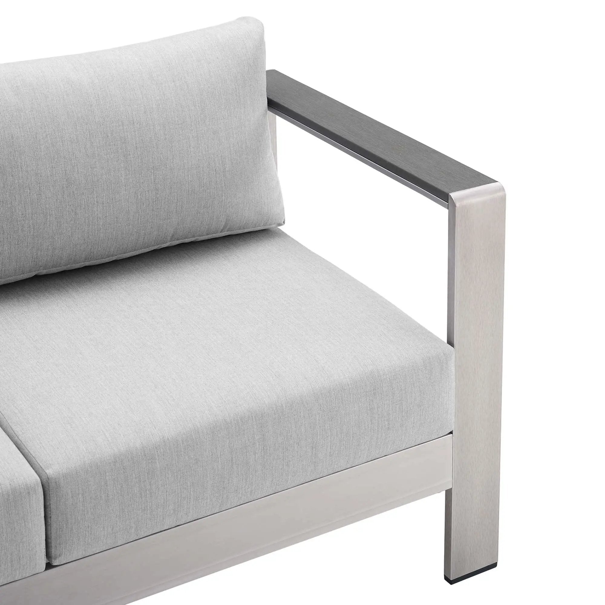 Shore 3 Piece Sunbrella Fabric Outdoor Patio Aluminum Set by Modway by HouseOfZazla