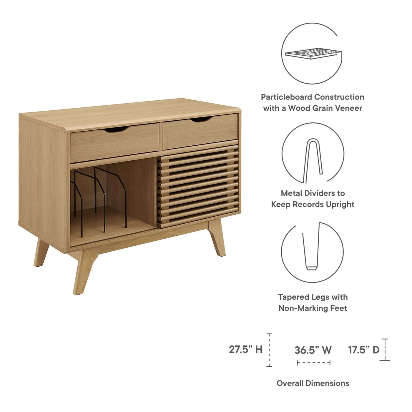 Render Vinyl Record Display Stand by Modway by HouseOfZazla