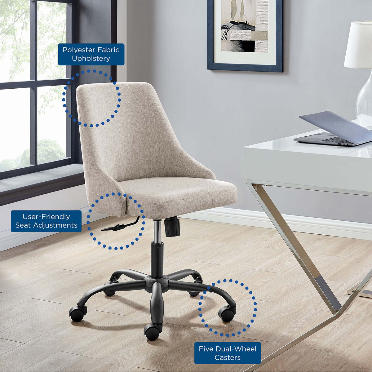 Designate Swivel Upholstered Office Chair by Modway, photo 9 of 9