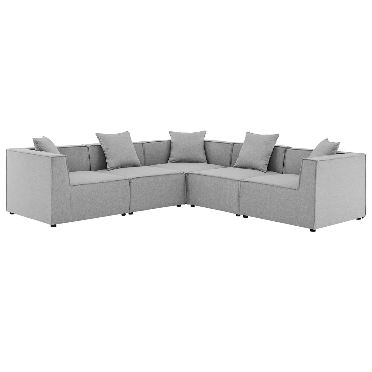 Saybrook 5-Piece Outdoor Patio Upholstered Sectional Sofa by Modway by HouseOfZazla