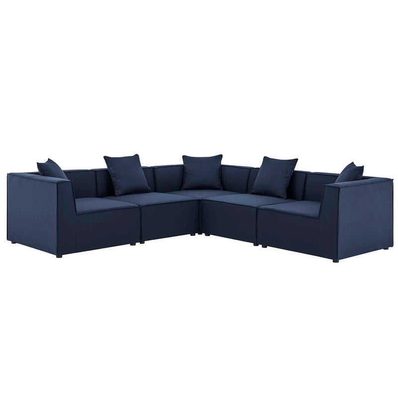 Saybrook 5-Piece Outdoor Patio Upholstered Sectional Sofa by Modway by HouseOfZazla