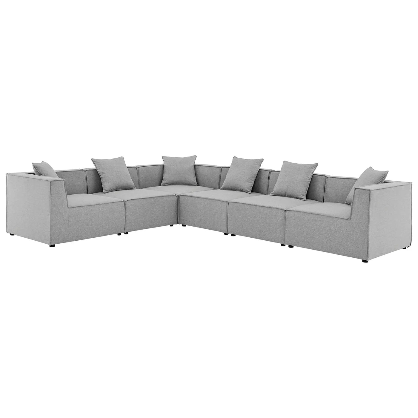 Saybrook 6-Piece Outdoor Patio Upholstered Sectional Sofa by Modway by HouseOfZazla
