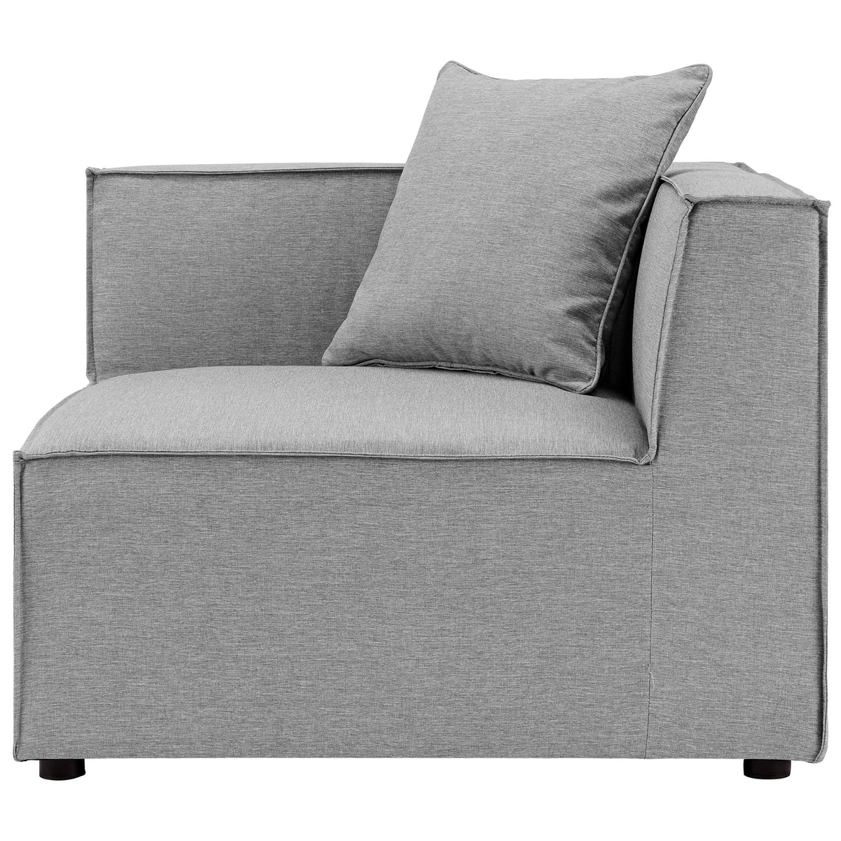 Saybrook 6-Piece Outdoor Patio Upholstered Sectional Sofa by Modway - Gray / Navy / White (EEI-4386), photo 4 of 39