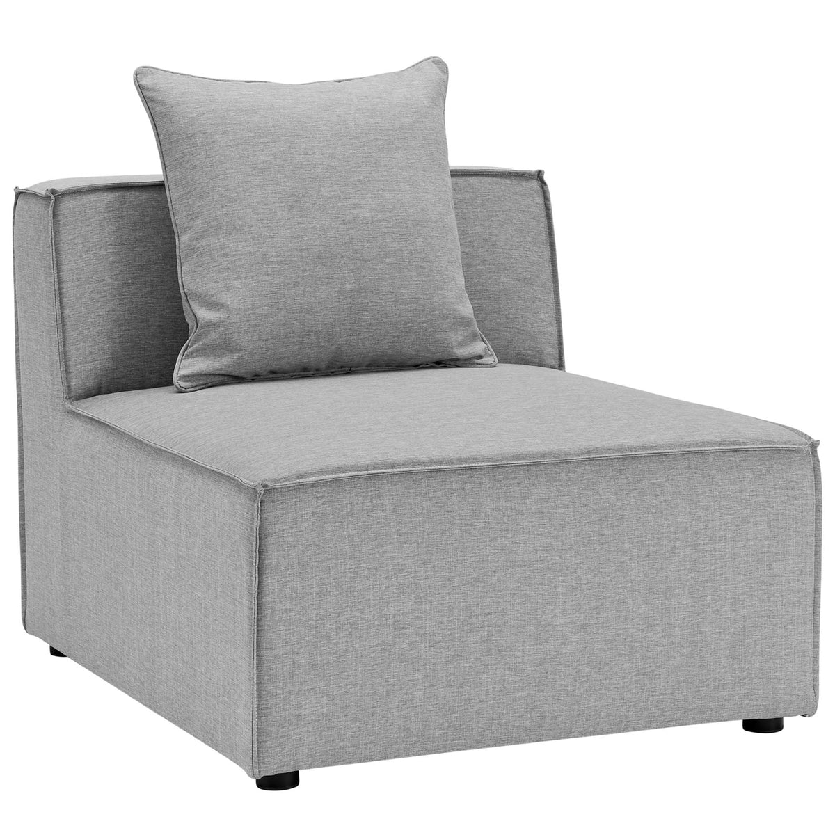 Saybrook 6-Piece Outdoor Patio Upholstered Sectional Sofa by Modway - Gray / Navy / White (EEI-4386), photo 6 of 39