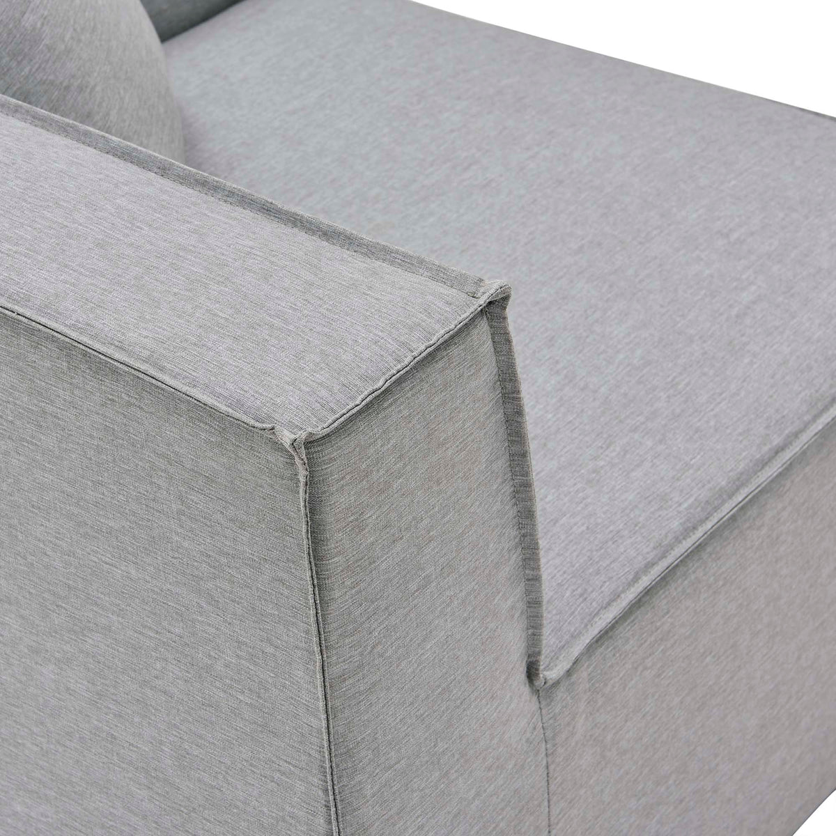 Saybrook 6-Piece Outdoor Patio Upholstered Sectional Sofa by Modway - Gray / Navy / White (EEI-4386), photo 9 of 39