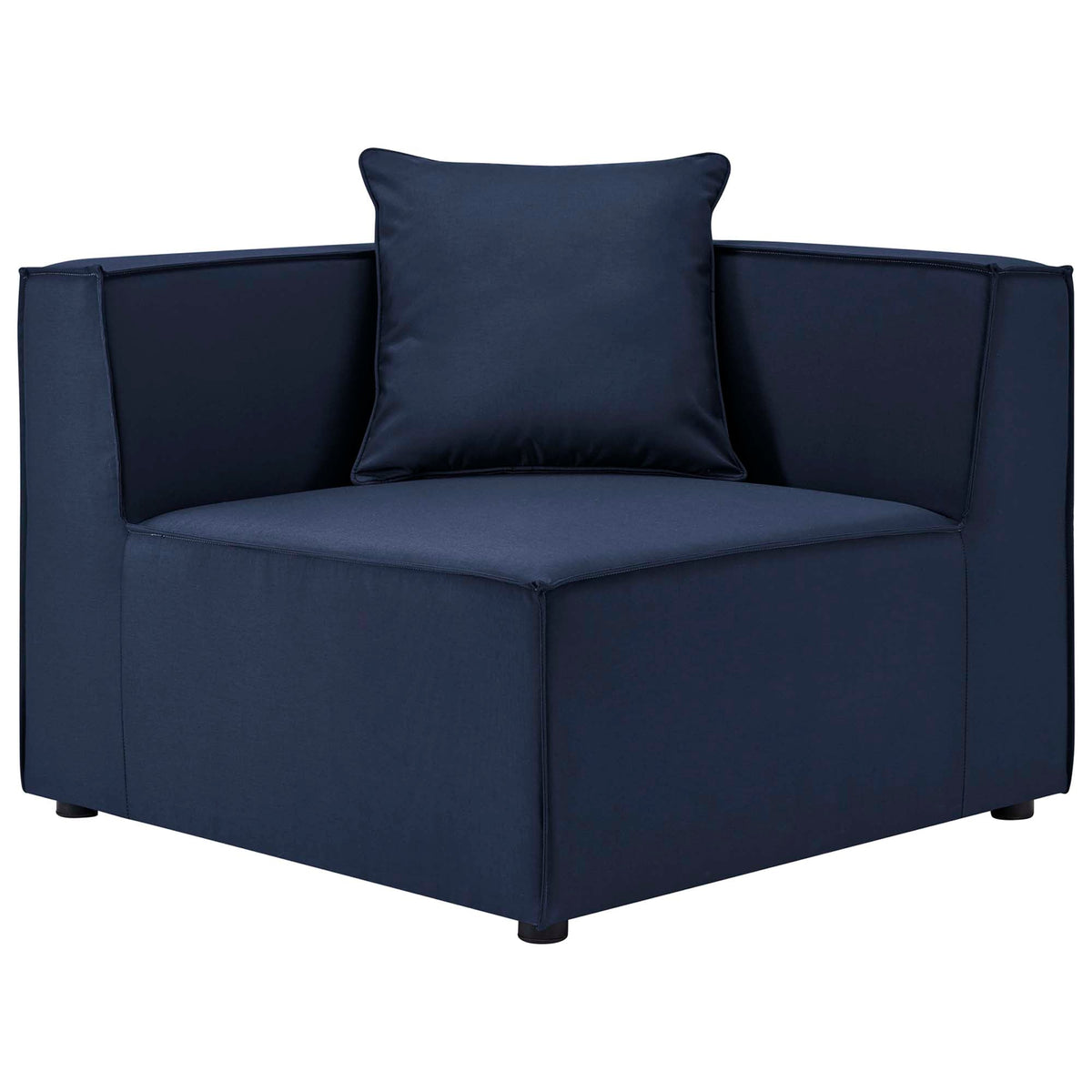 Saybrook 6-Piece Outdoor Patio Upholstered Sectional Sofa by Modway - Gray / Navy / White (EEI-4386), photo 16 of 39