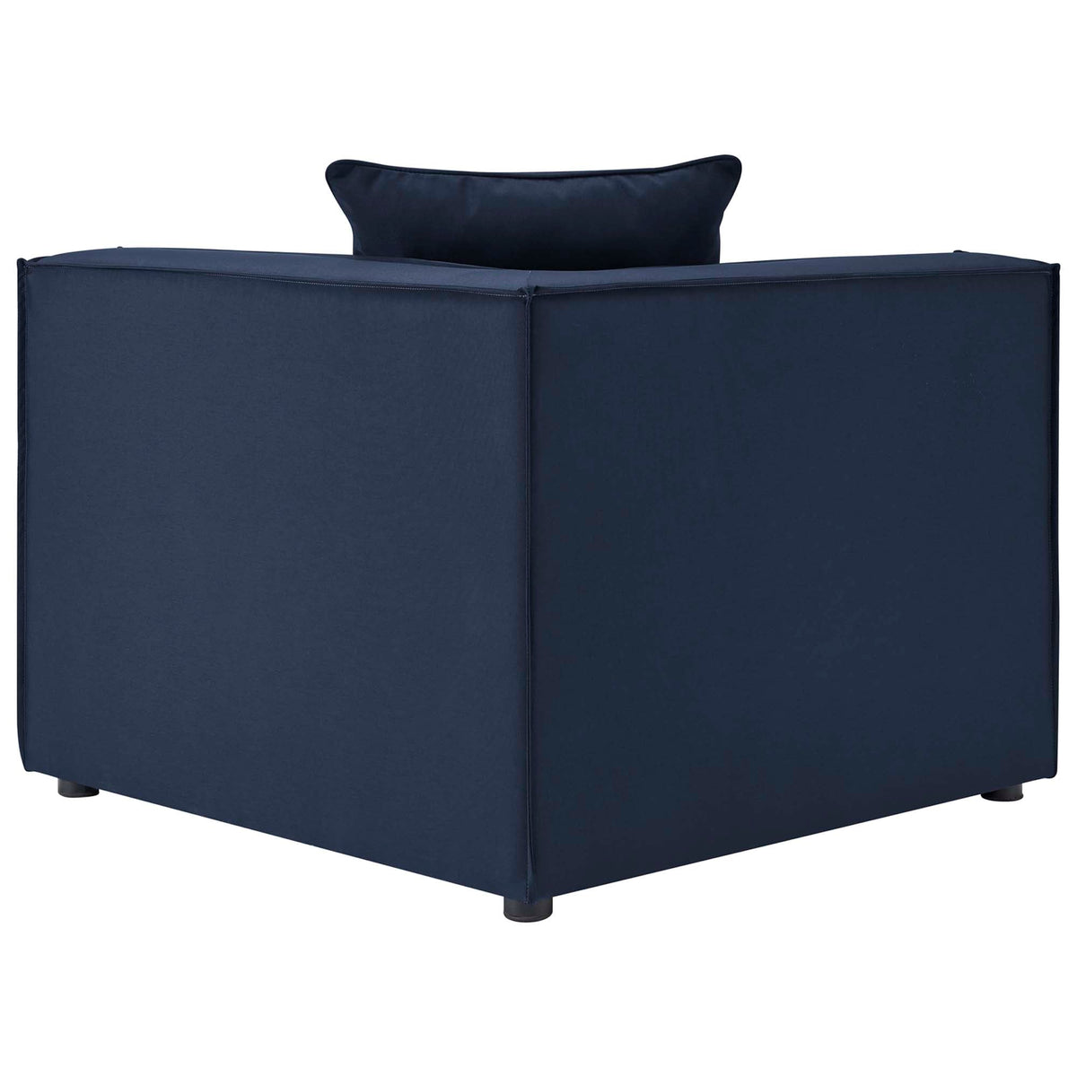 Saybrook 6-Piece Outdoor Patio Upholstered Sectional Sofa by Modway - Gray / Navy / White (EEI-4386), photo 18 of 39