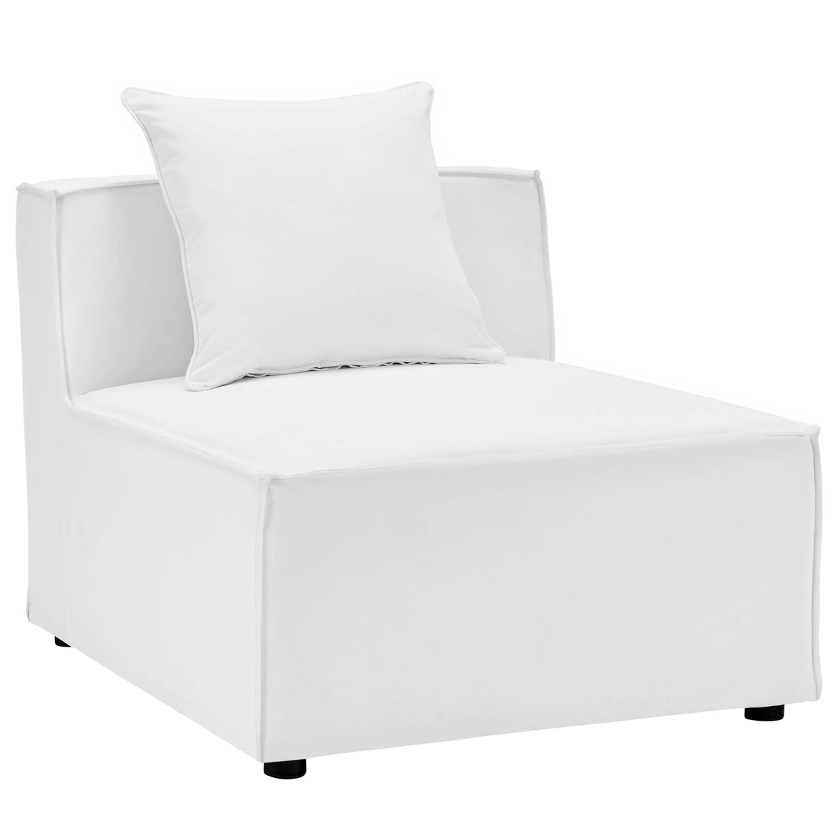 Saybrook 6-Piece Outdoor Patio Upholstered Sectional Sofa by Modway - Gray / Navy / White (EEI-4386), photo 33 of 39