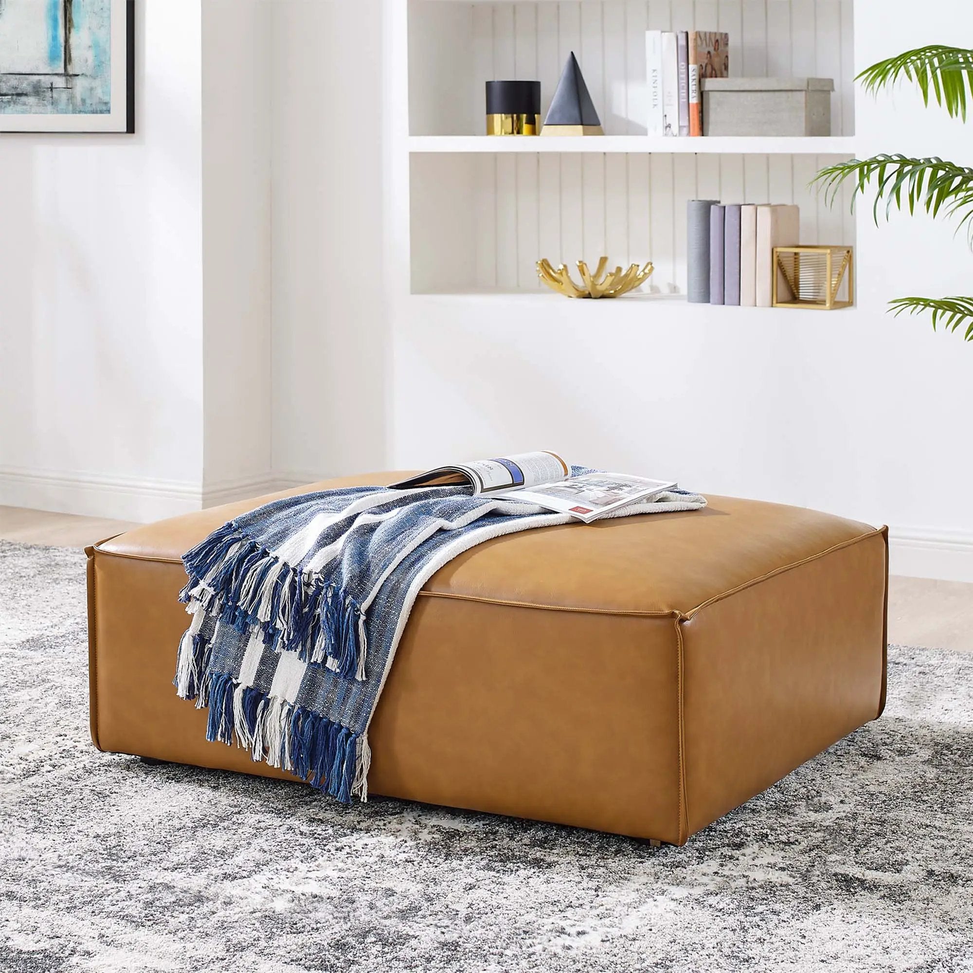 Restore Vegan Leather Ottoman by Modway by HouseOfZazla