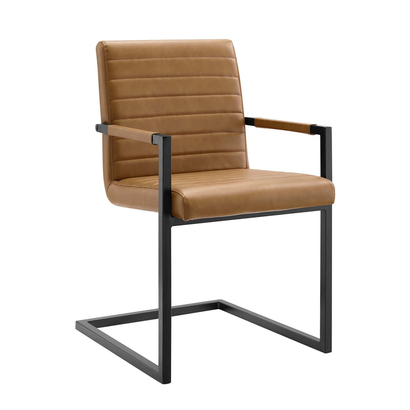 Savoy Vegan Leather Dining Chairs Set of 2 by Modway, photo 3 of 9