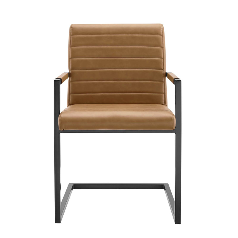 Savoy Vegan Leather Dining Chairs Set of 2 by Modway, photo 7 of 9