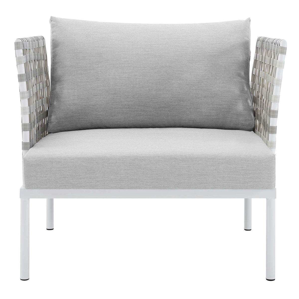 Harmony Sunbrella® Basket Weave Outdoor Patio Aluminum Armchair by Modway, photo 4 of 16
