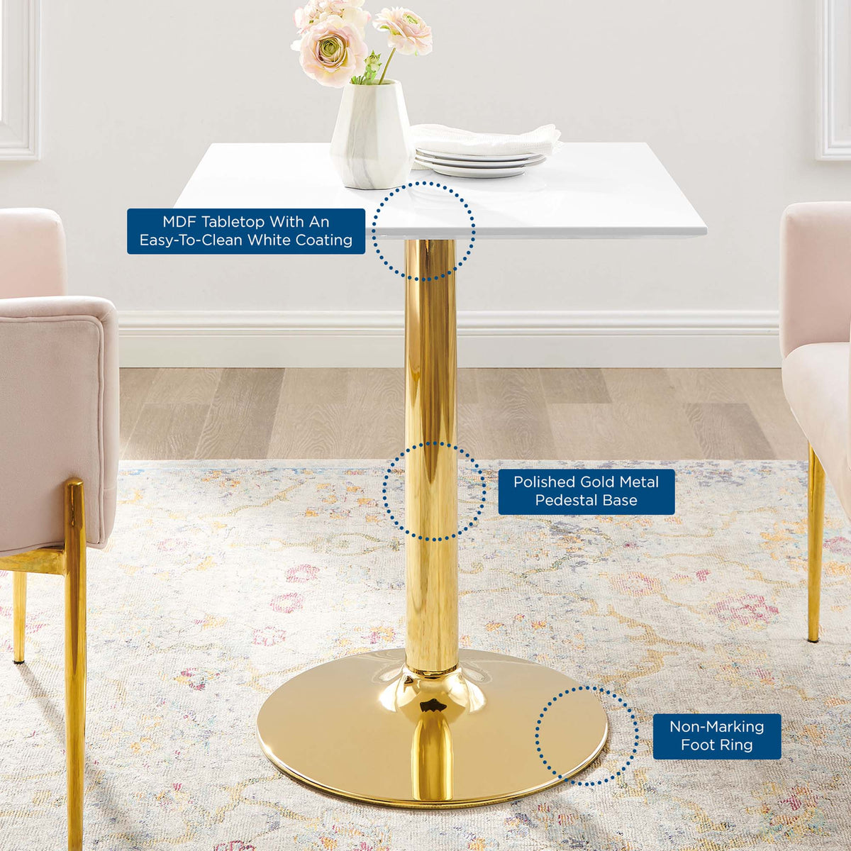 Verne Square Dining Table by Modway, photo 17 of 24