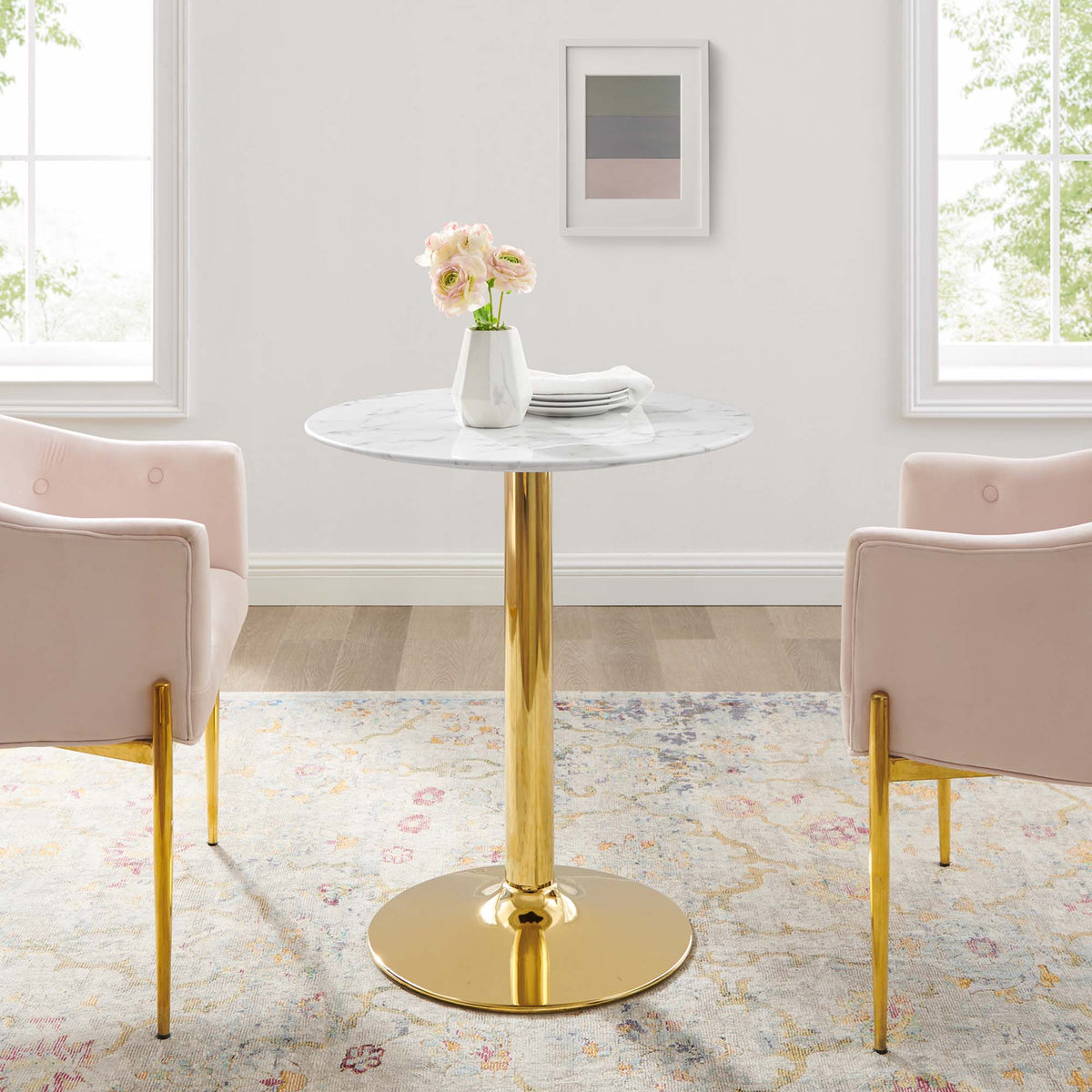 Verne Artificial Marble Dining Table by Modway, photo 4 of 36