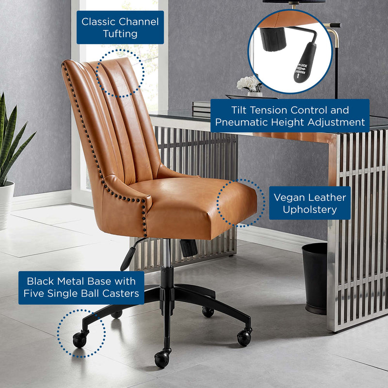 Empower Channel Tufted Vegan Leather Office Chair by Modway, photo 9 of 9