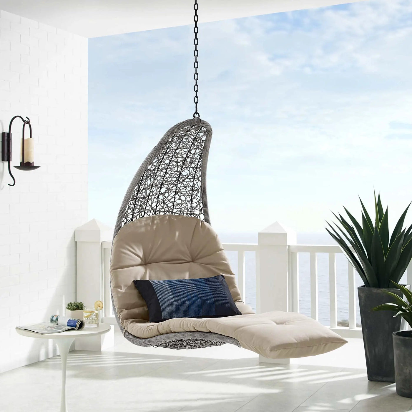 Landscape Hanging Chaise Lounge Outdoor Patio Swing Chair by Modway by HouseOfZazla