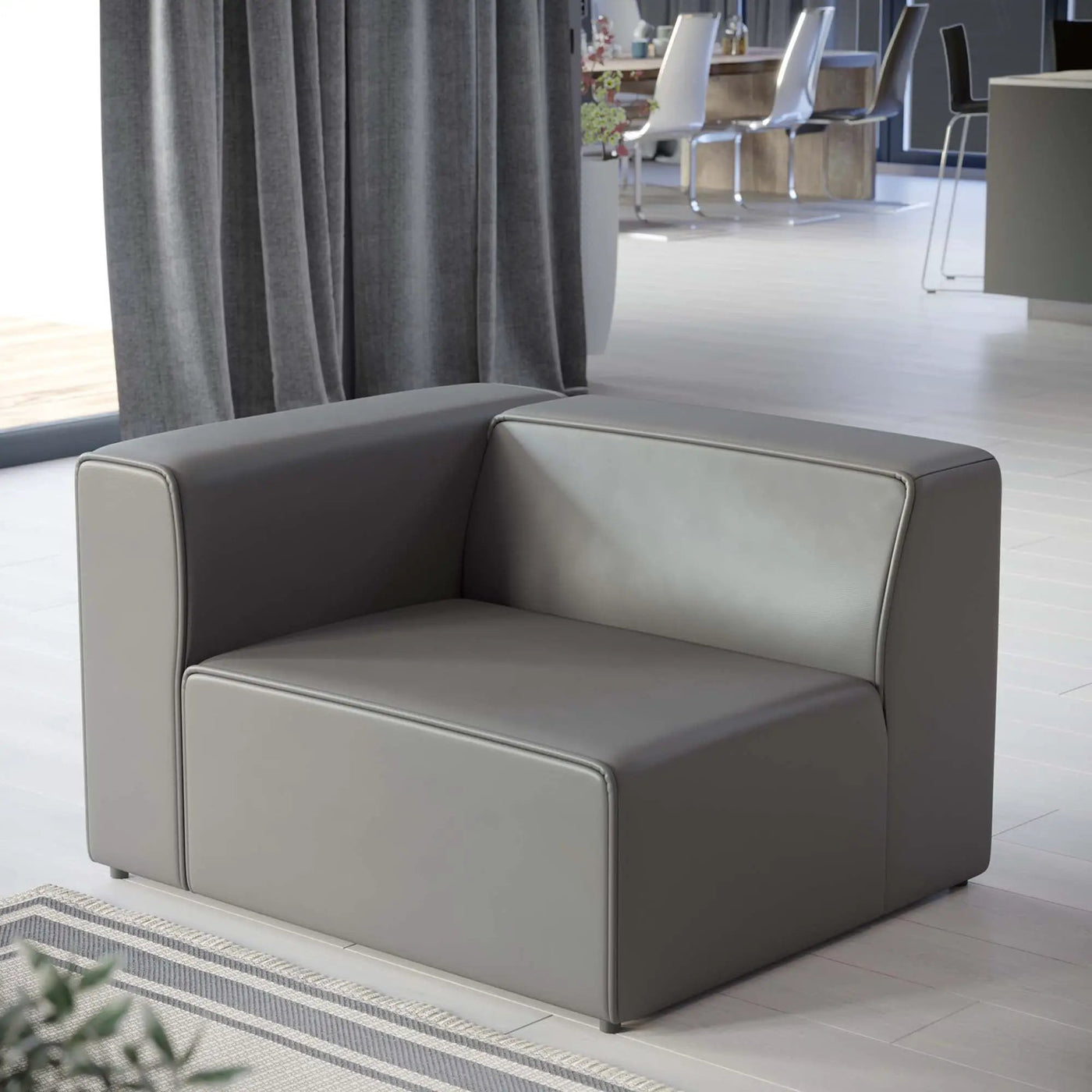 Mingle Vegan Leather Left-Arm Chair by Modway by HouseOfZazla