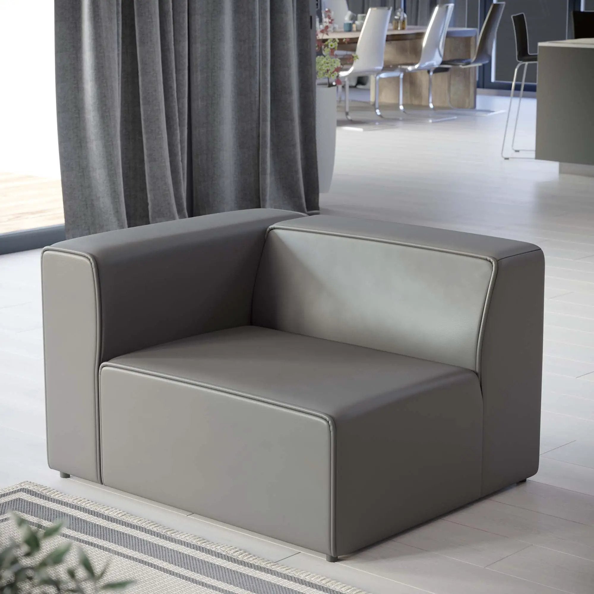 Mingle Vegan Leather Left-Arm Chair by Modway by HouseOfZazla