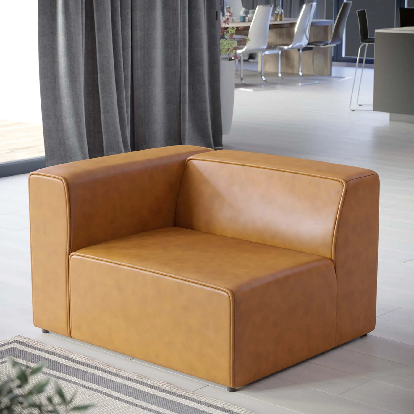 Mingle Vegan Leather Left-Arm Chair by Modway by HouseOfZazla