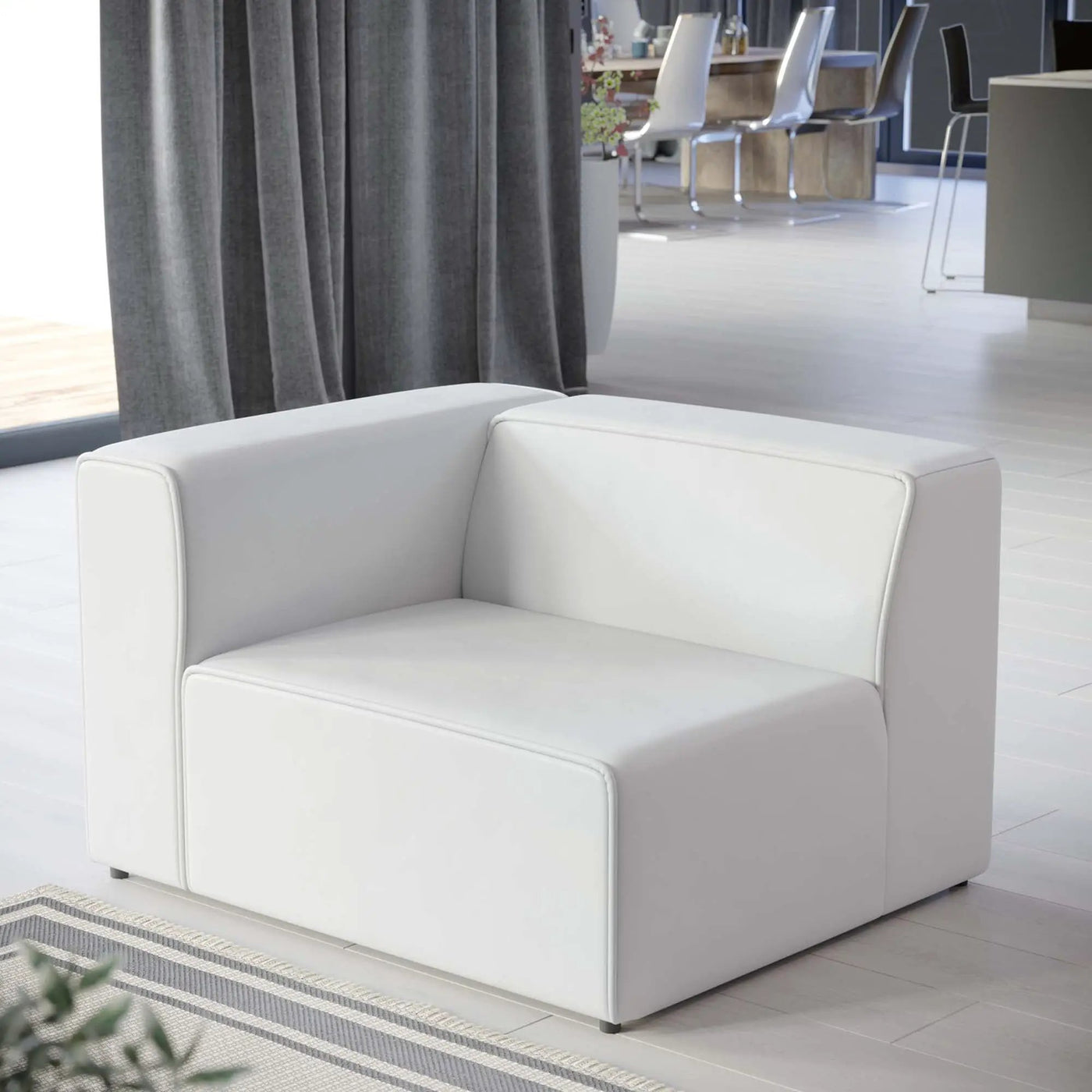 Mingle Vegan Leather Left-Arm Chair by Modway by HouseOfZazla
