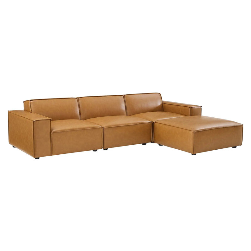 Restore 4-Piece Vegan Leather Sectional Sofa by Modway by HouseOfZazla
