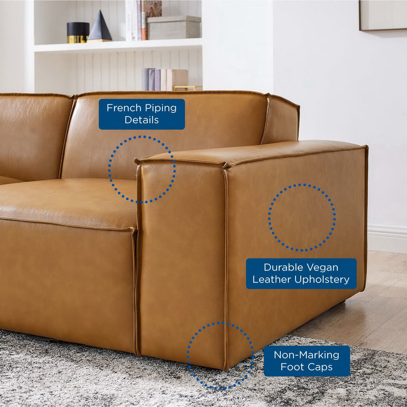 Restore 4-Piece Vegan Leather Sectional Sofa by Modway, photo 14 of 14
