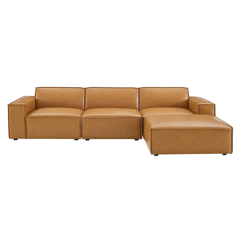 Restore 4-Piece Vegan Leather Sectional Sofa by Modway by HouseOfZazla