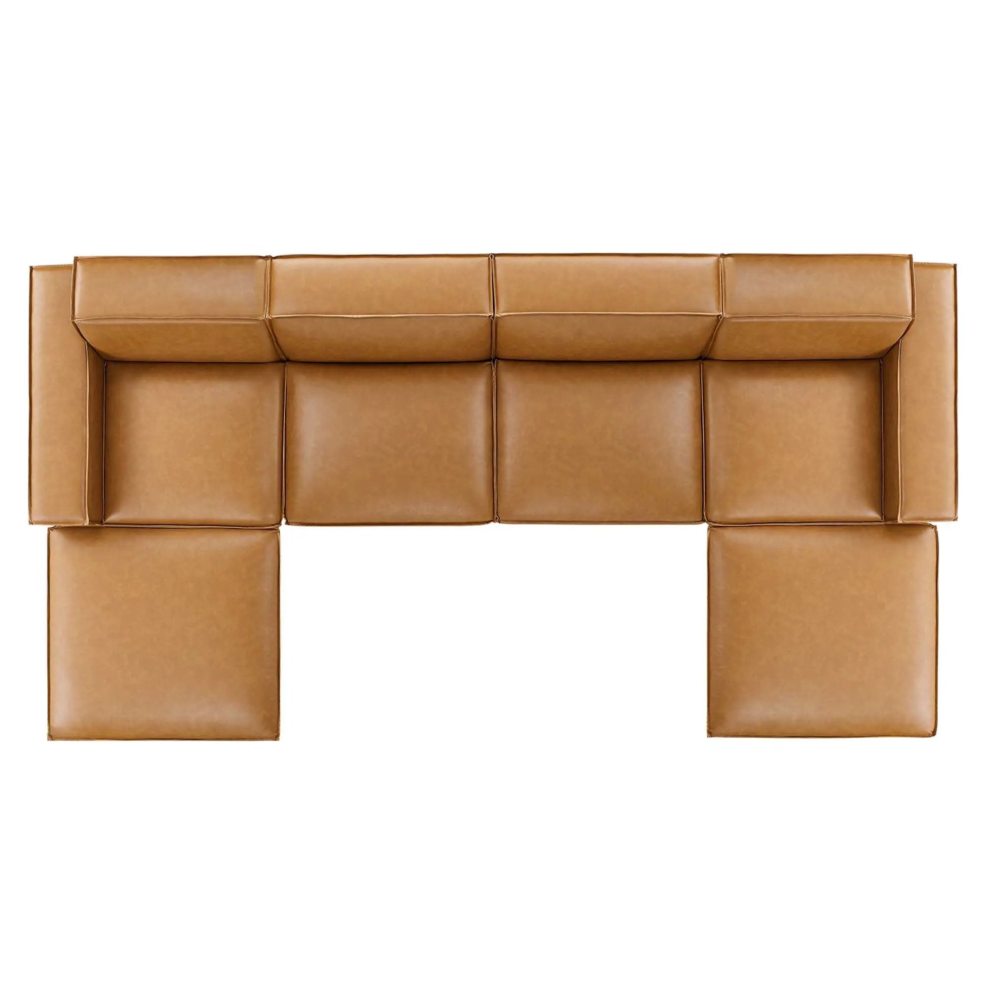 Restore 6-Piece Vegan Leather Sectional Sofa by Modway by HouseOfZazla