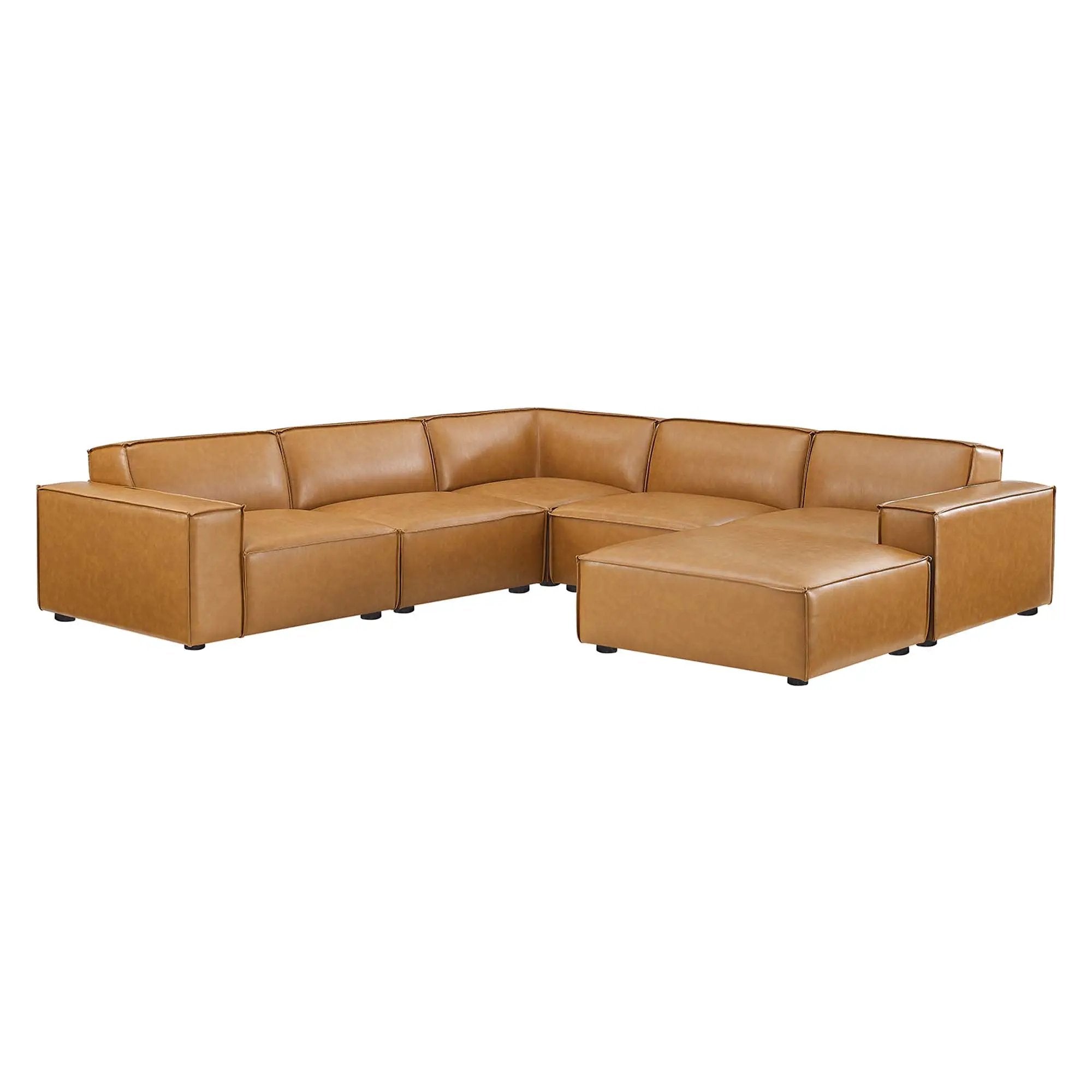 Restore 6-Piece Vegan Leather Sectional Sofa by Modway by HouseOfZazla