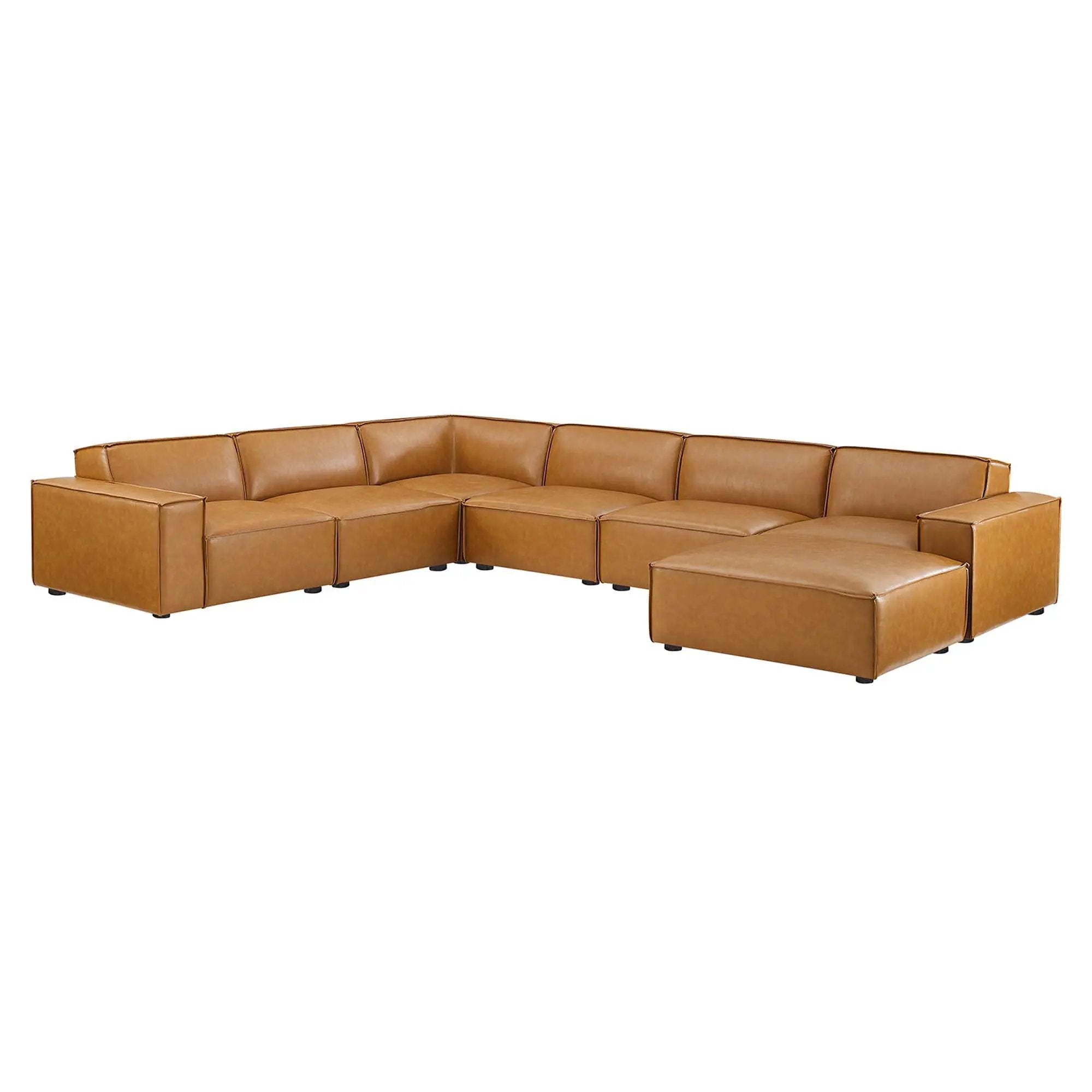 Restore 7-Piece Vegan Leather Sectional Sofa by Modway by HouseOfZazla