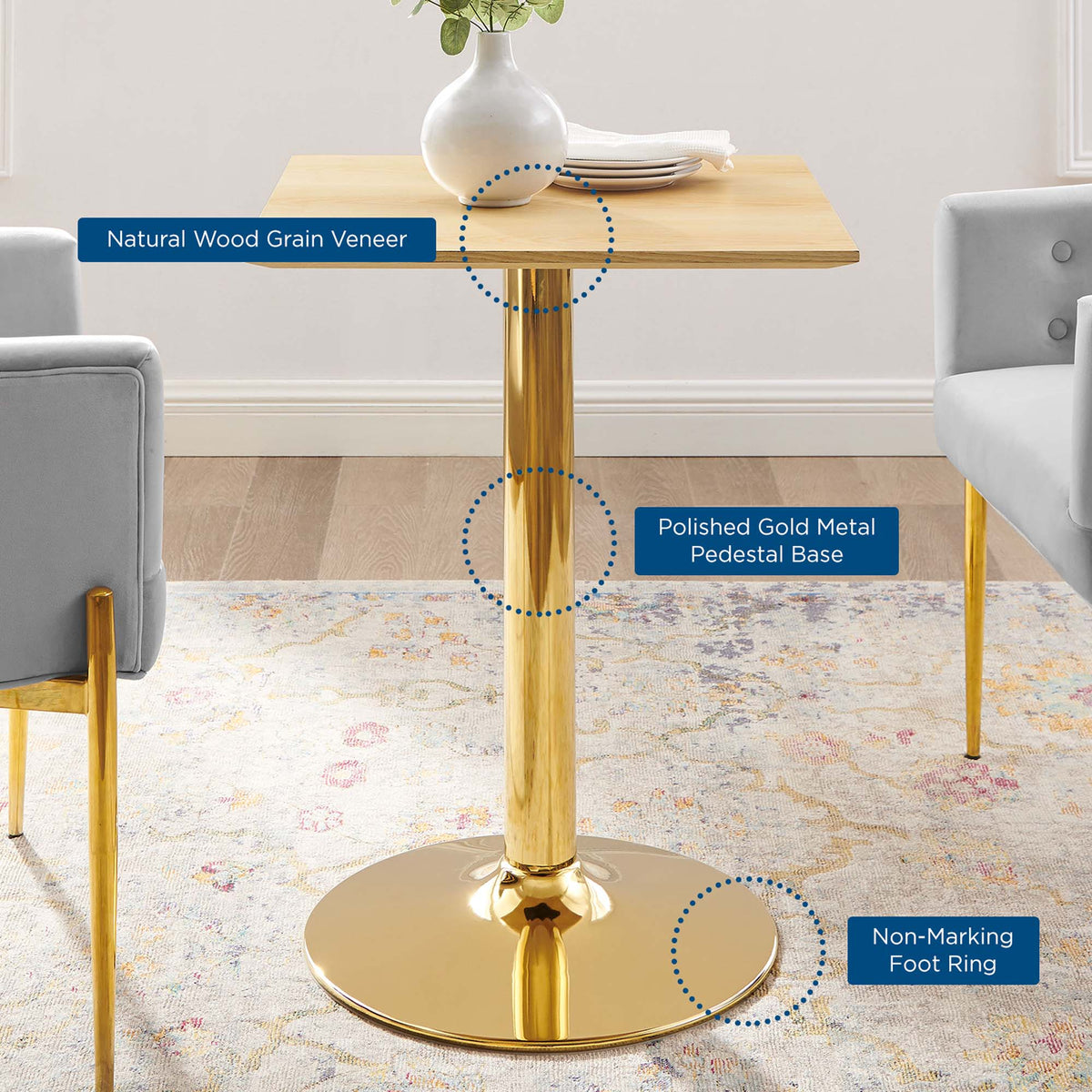 Verne Square Dining Table by Modway, photo 11 of 24