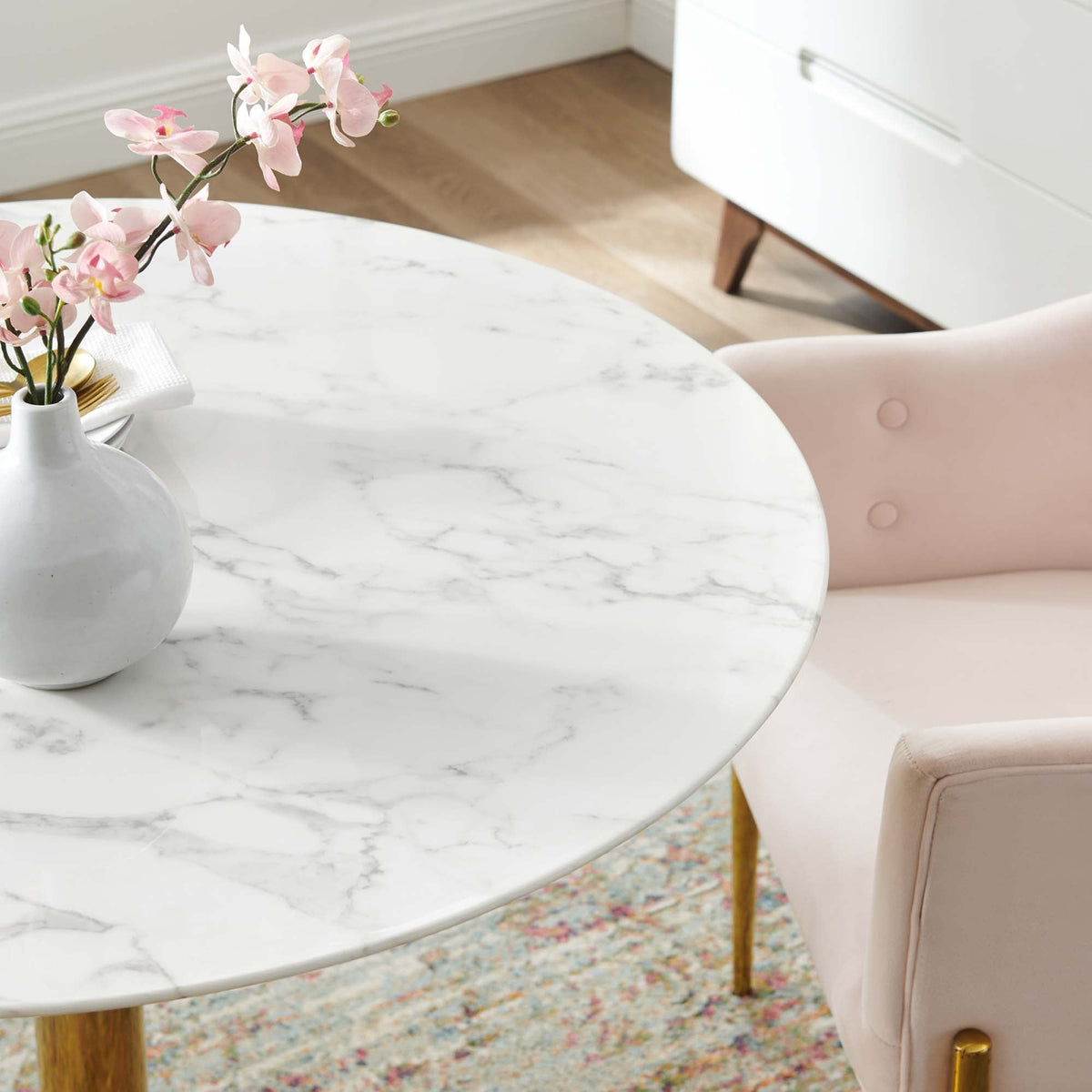 Verne Artificial Marble Dining Table by Modway, photo 30 of 36