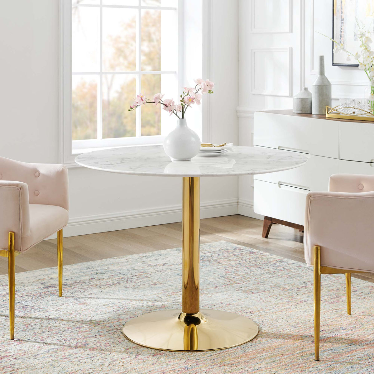 Verne Artificial Marble Dining Table by Modway, photo 28 of 36