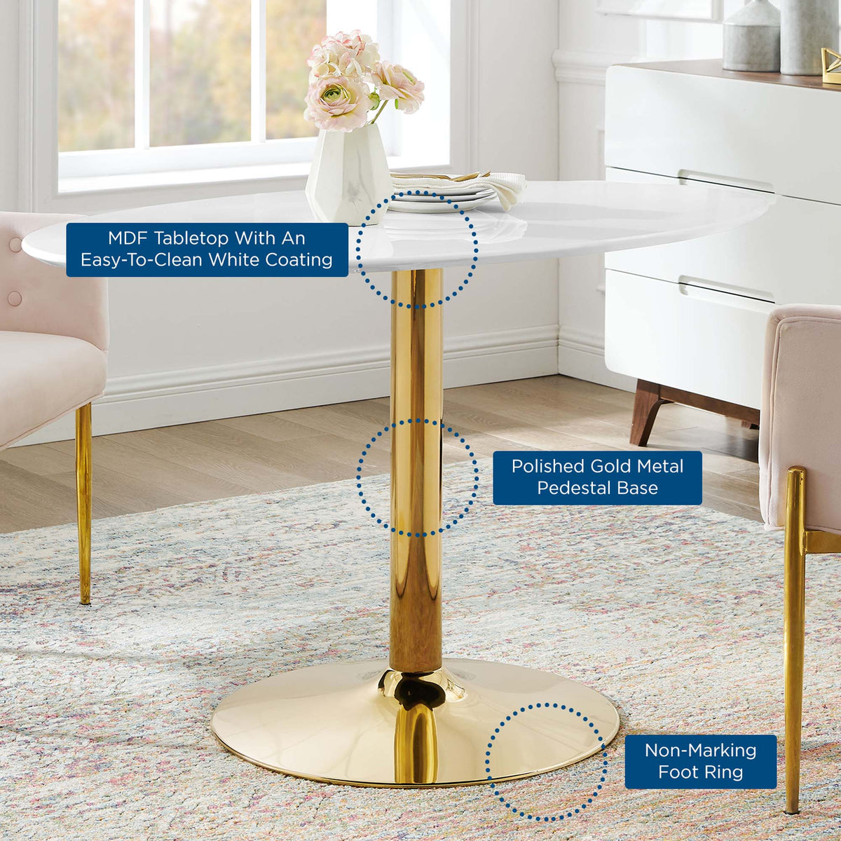 Verne Oval Dining Table by Modway, photo 4 of 12