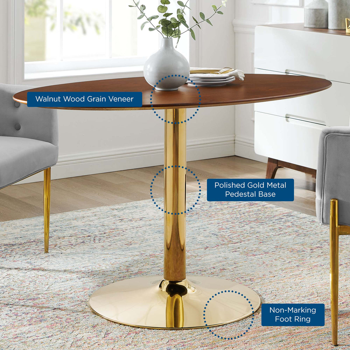 Verne Oval Dining Table by Modway, photo 11 of 12