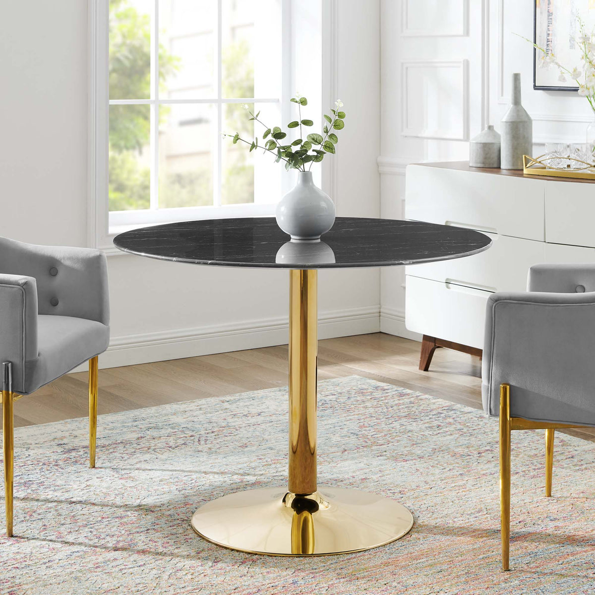 Verne Artificial Marble Dining Table by Modway, photo 34 of 36