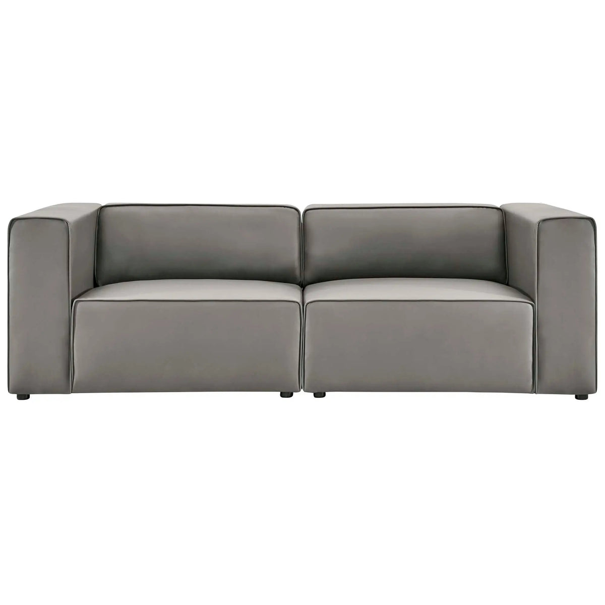 Mingle 2-Piece Vegan Leather Sectional Sofa Loveseat by Modway by HouseOfZazla