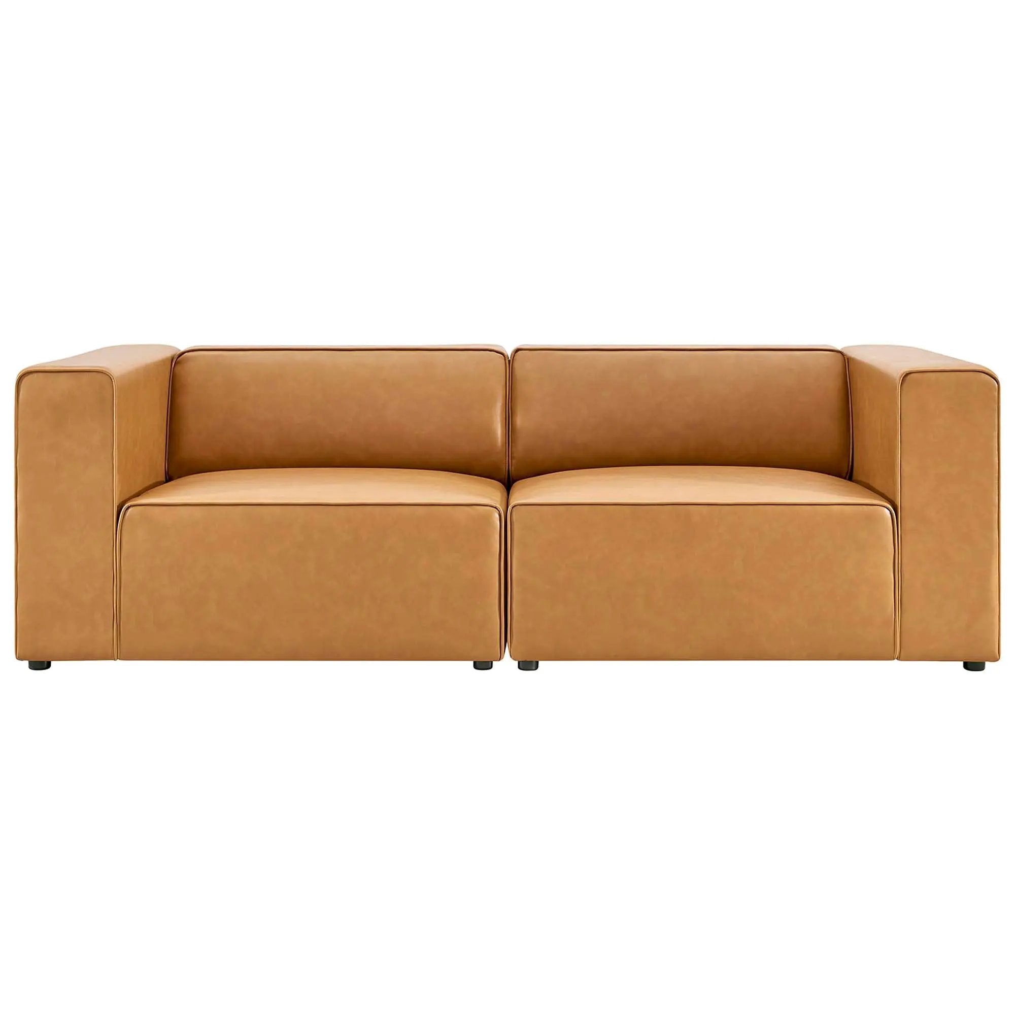 Mingle 2-Piece Vegan Leather Sectional Sofa Loveseat by Modway by HouseOfZazla