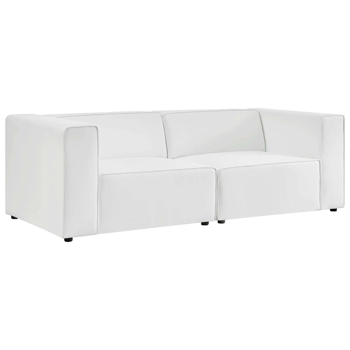 Mingle 2-Piece Vegan Leather Sectional Sofa Loveseat by Modway by HouseOfZazla