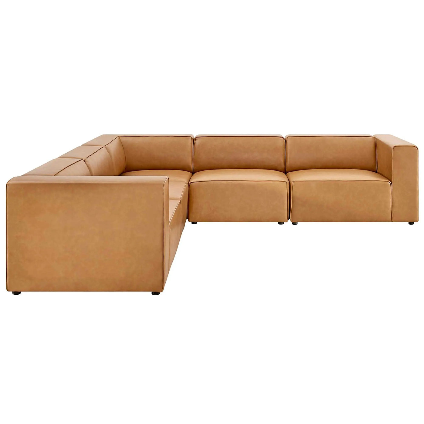 Mingle 5-Piece Vegan Leather Sectional Sofa by Modway by HouseOfZazla