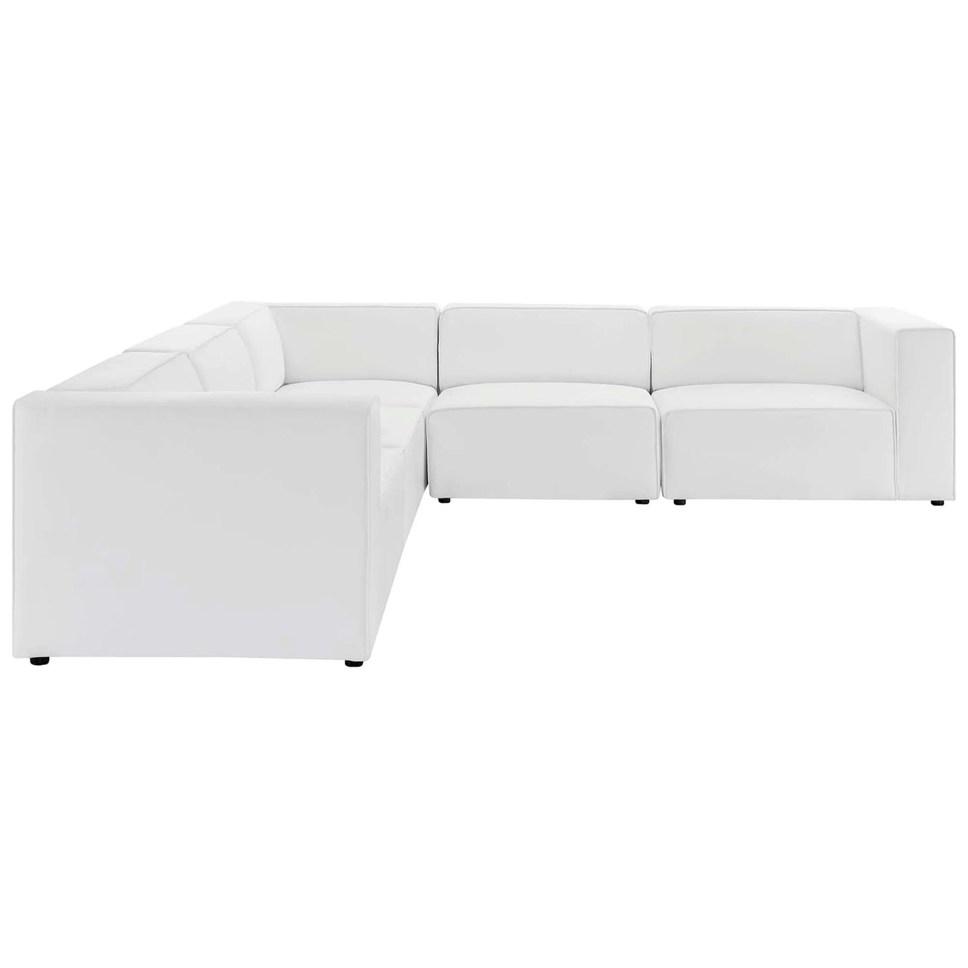 Mingle 5-Piece Vegan Leather Sectional Sofa by Modway by HouseOfZazla