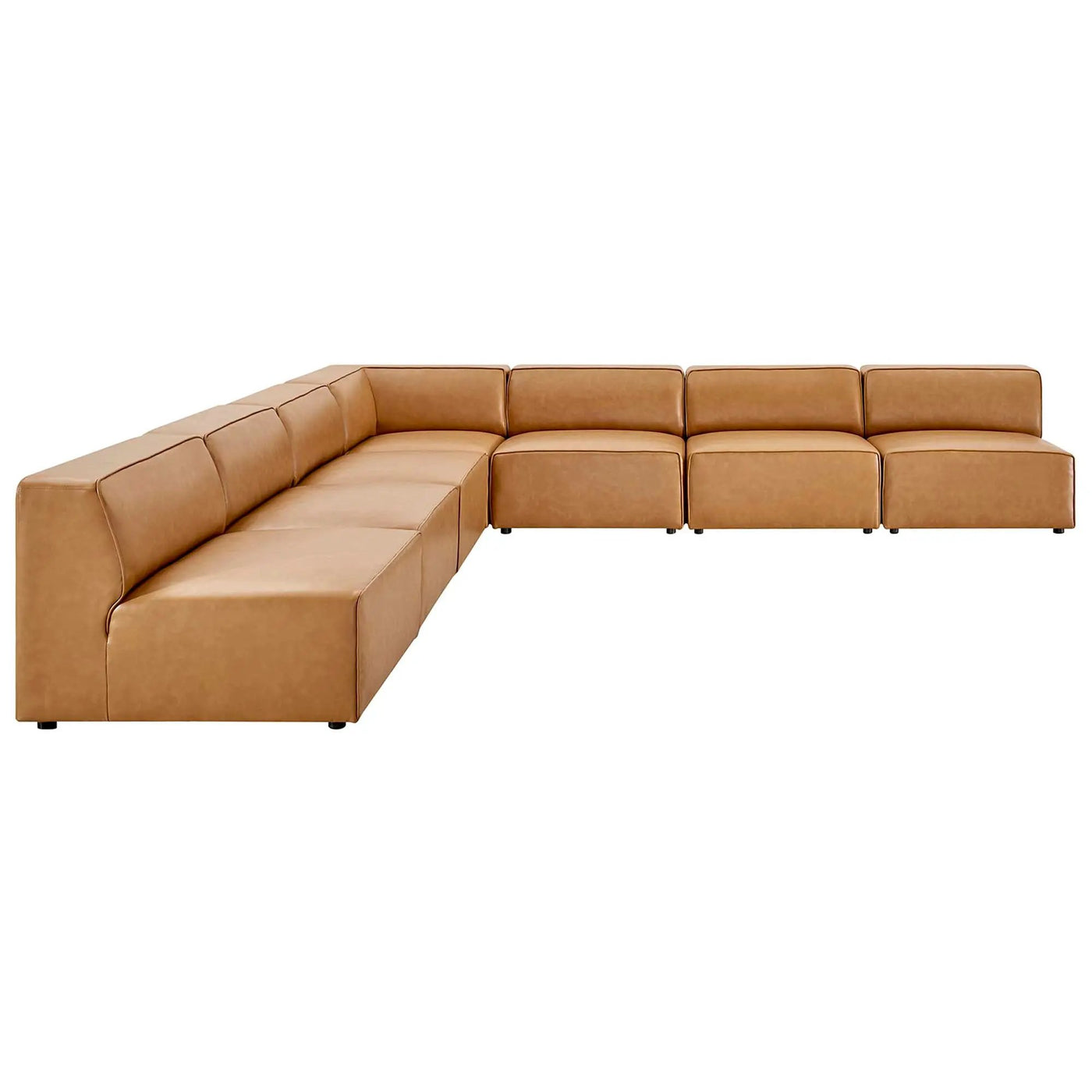 Mingle 7-Piece Vegan Leather Sectional Sofa by Modway by HouseOfZazla