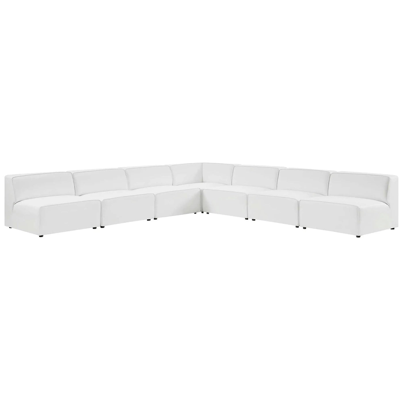 Mingle 7-Piece Vegan Leather Sectional Sofa by Modway by HouseOfZazla