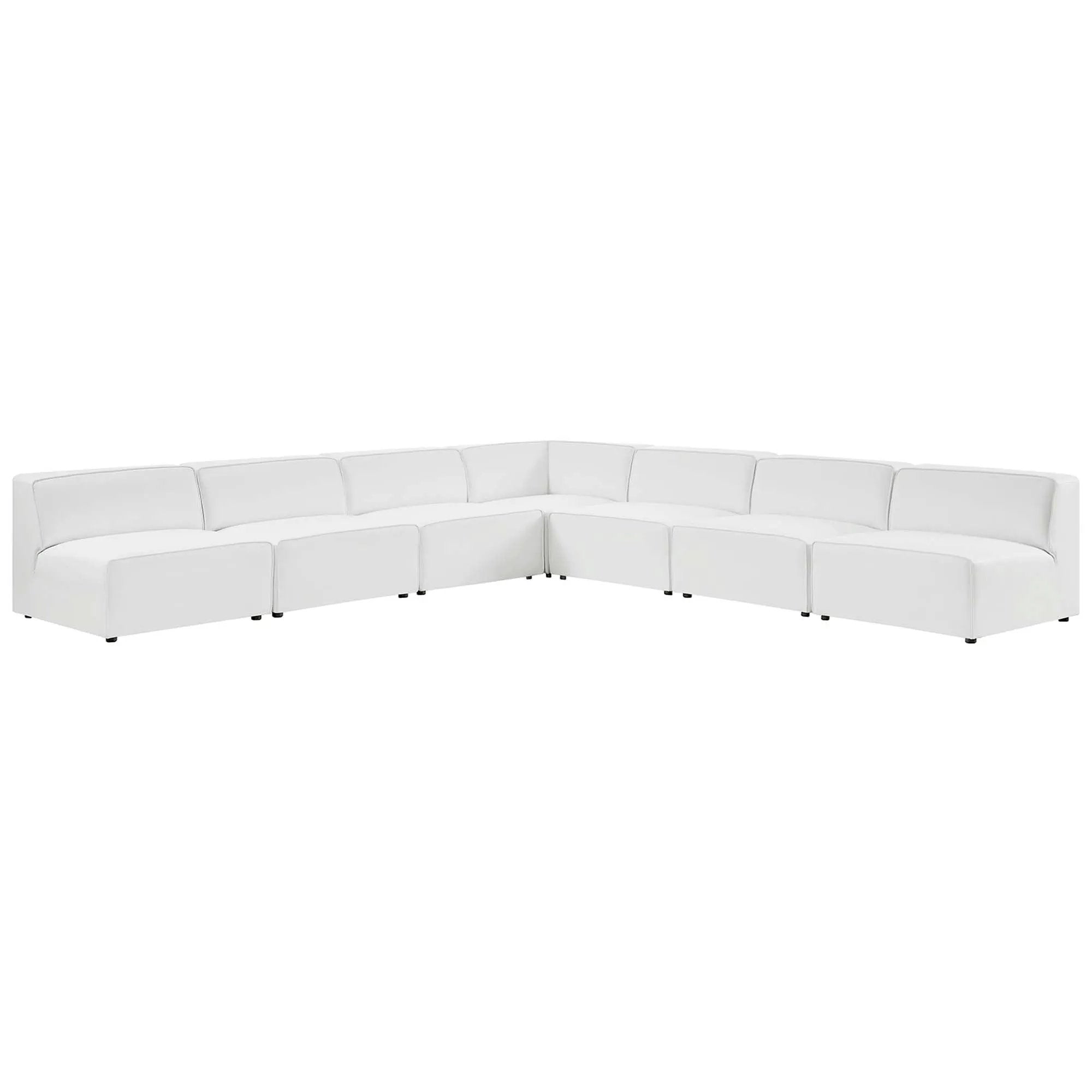 Mingle 7-Piece Vegan Leather Sectional Sofa by Modway by HouseOfZazla