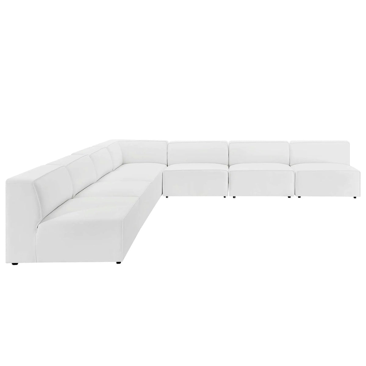Mingle 7-Piece Vegan Leather Sectional Sofa by Modway by HouseOfZazla