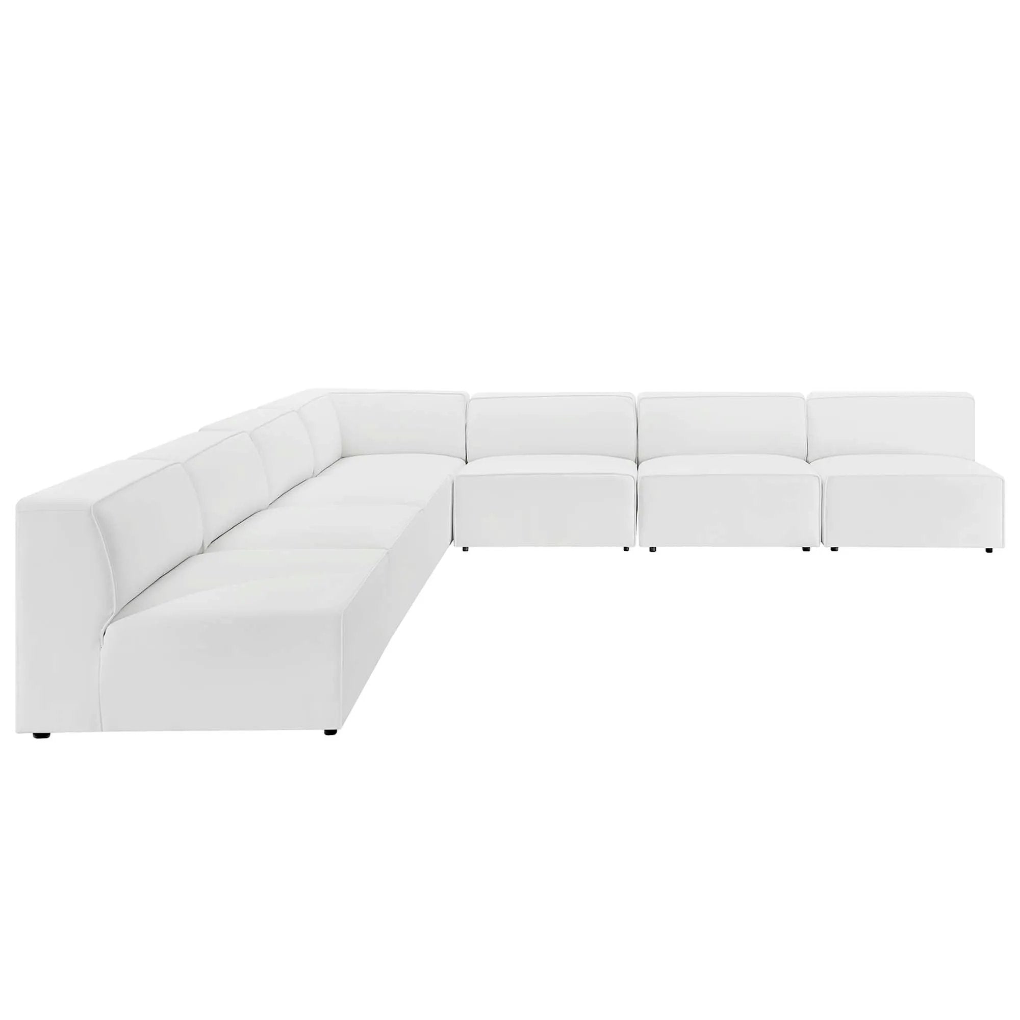 Mingle 7-Piece Vegan Leather Sectional Sofa by Modway by HouseOfZazla