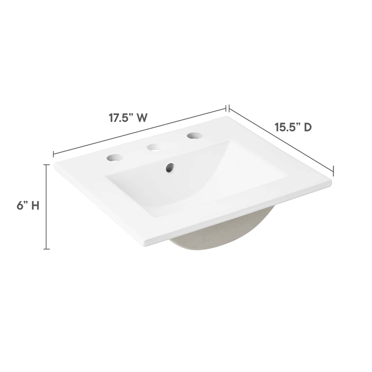 Cayman 18" Bathroom Sink by Modway, photo 7 of 38